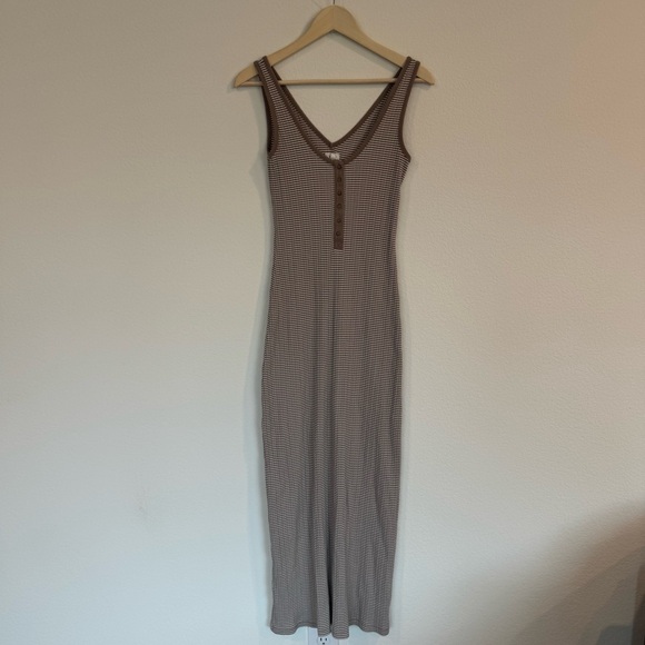 Aerie Double V Henley BodyCon Maxi Dress SZ S - Picture 3 of 5